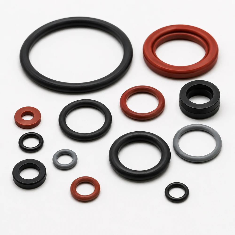Representative silicone O-rings and ring-shaped moulded parts