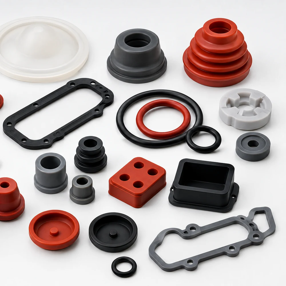 Representative customer-specific moulded silicone components