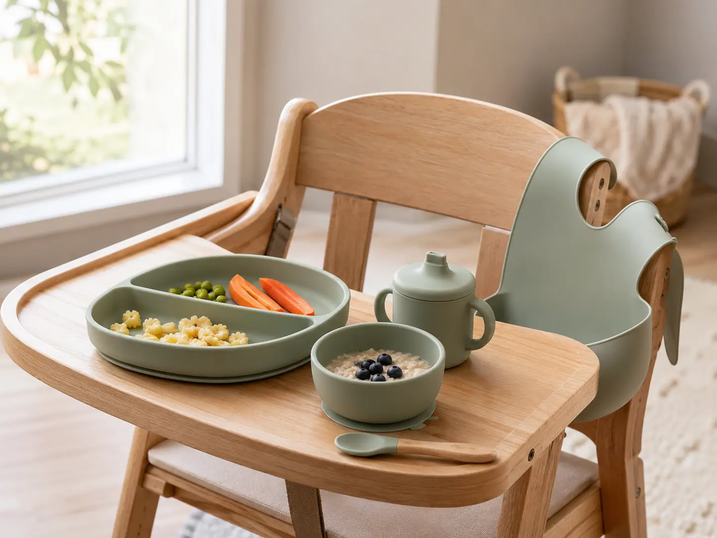 Silicone infant feeding and care products