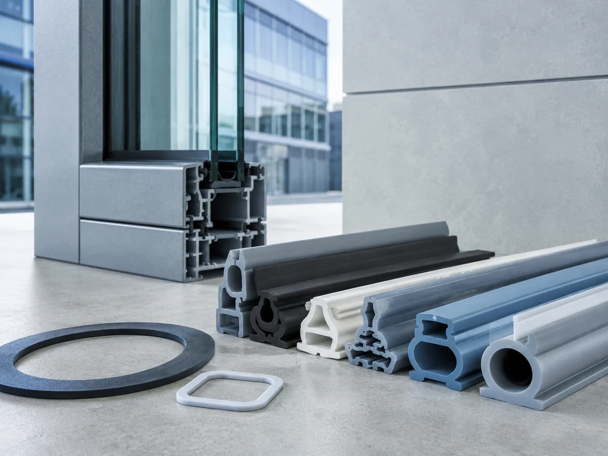 Silicone profiles for construction and building