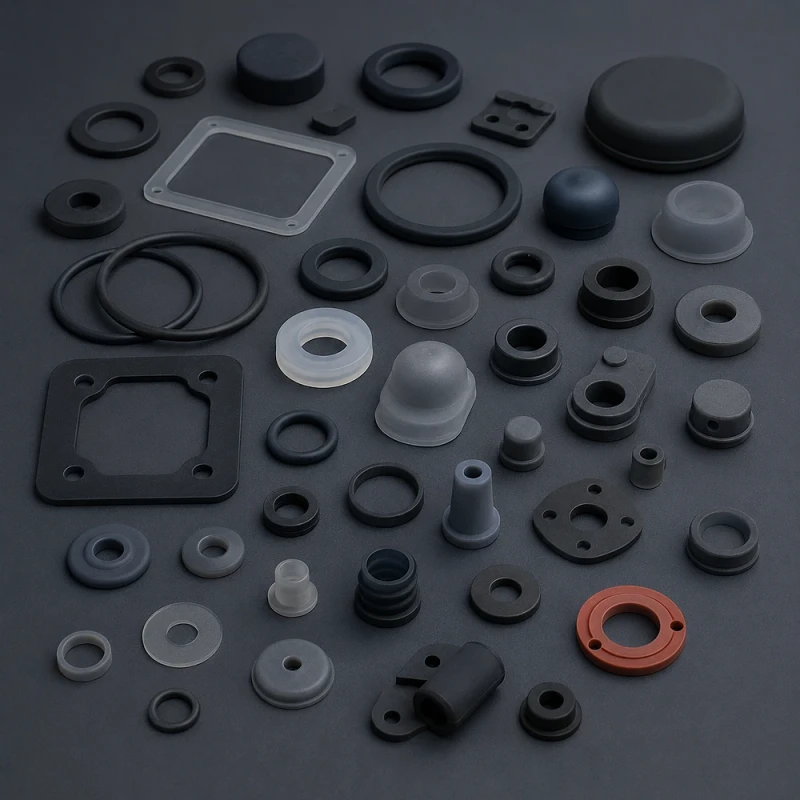 Representative moulded silicone O-ring product forms