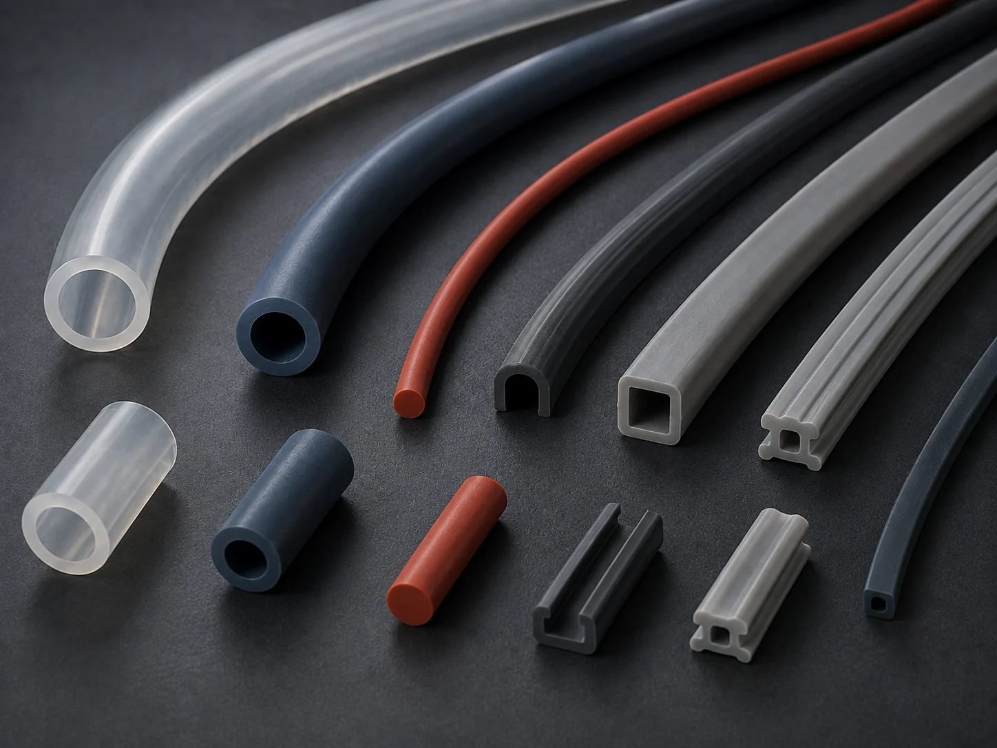Continuous HTV silicone extrusion profiles