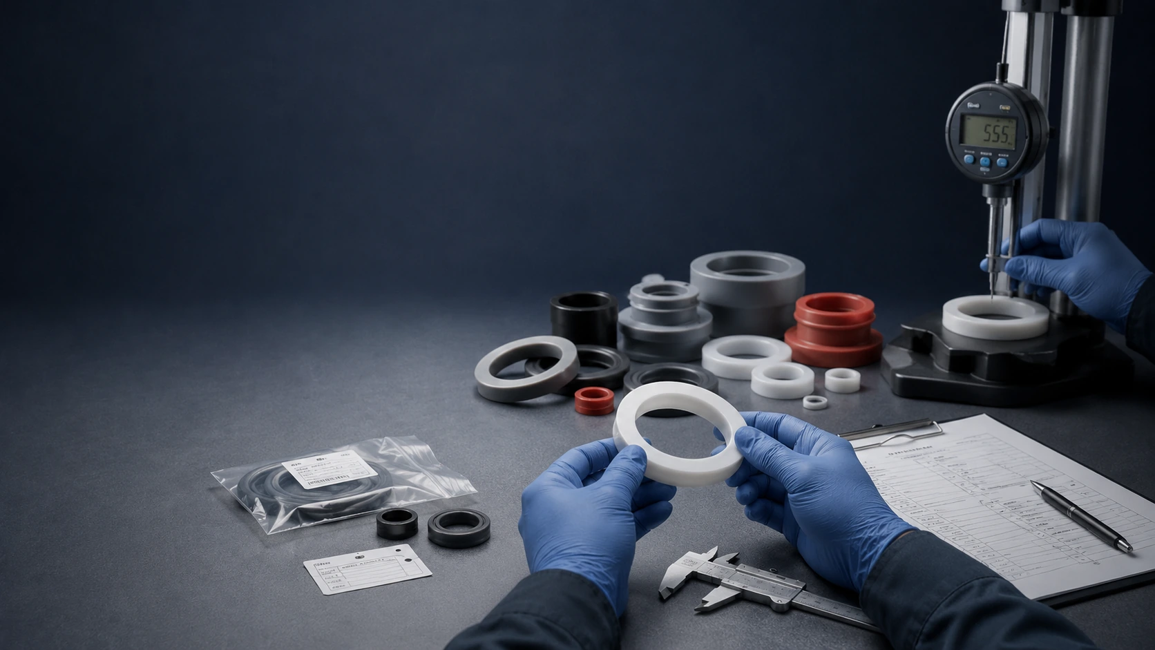 Representative dimensional inspection and project documentation review for silicone components